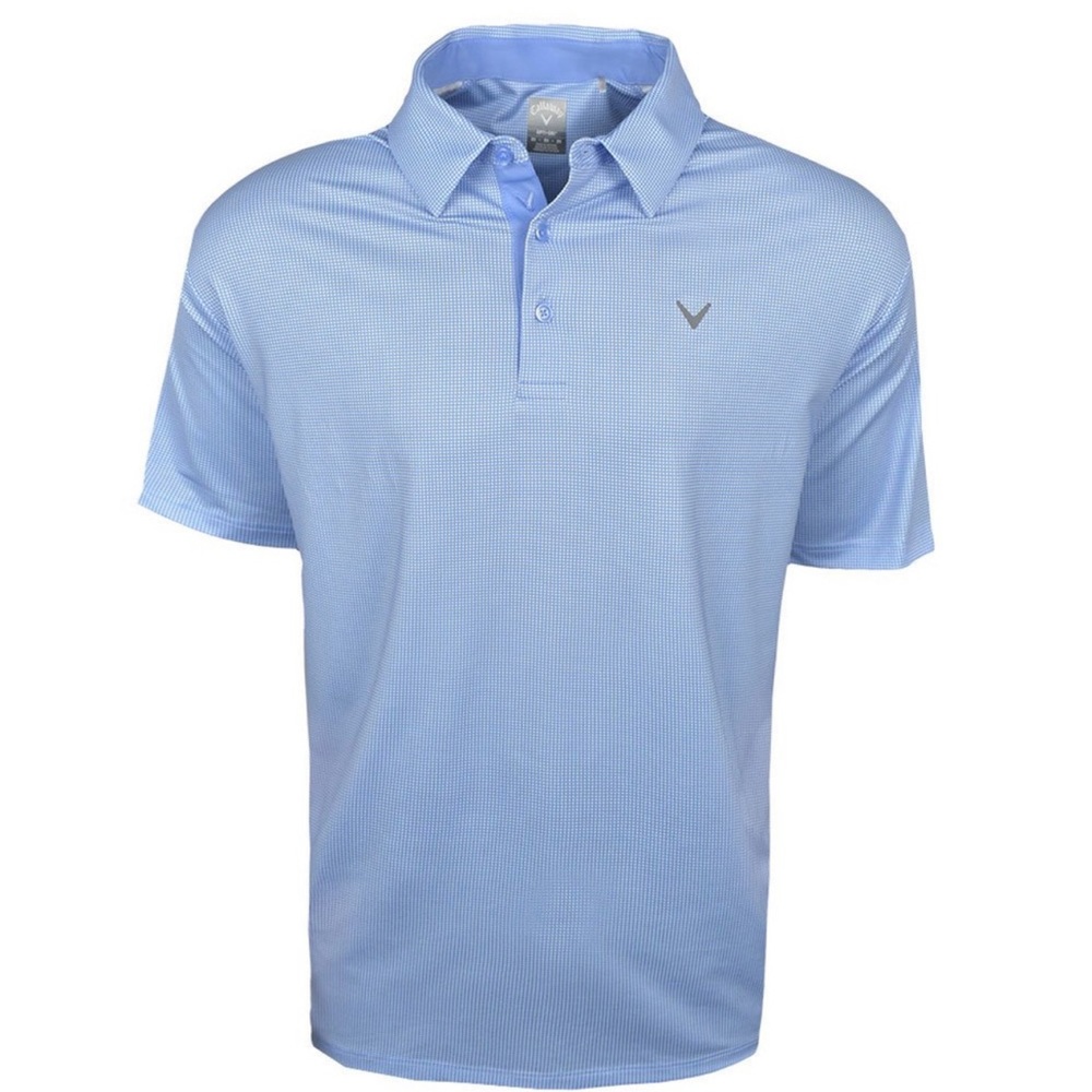 Callaway Golf Prior Generation Big & Tall Printed Gingham Polo. Mens Size XLT